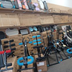 Gym Equipment  Treadmills Excersize Bike  Ab Stimulator  Rowing Machines  SQUAD MACHINE  Vibration Plate.  Brand New 