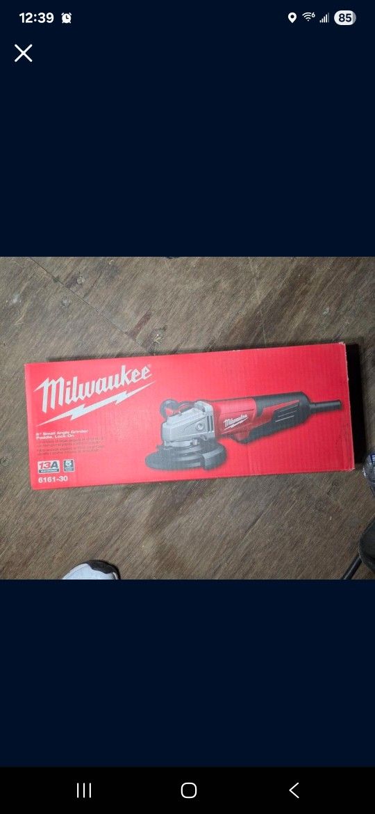 Milwaukee 6in. Grinder - 13 Amp, Paddle, Lock-On, Clutch, Model# 6161-30 Brand: Milwaukee