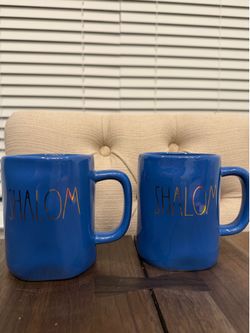 TWO Rae Dunn Shalom Ceramic Mug