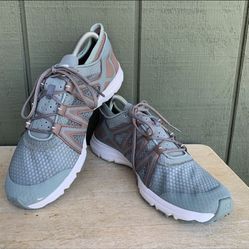 Women’s Size 9.5 Salomon Ellipse Contagrip Hiking Shoes Green Brown Trail Shoes