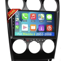 Car Radio for Mazda 6 2002-2007 - Wireless Carplay & Android Auto - 9 Inch Android 13 Stereo with WiFi/EQ/GPS 