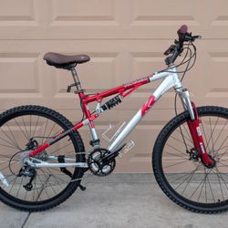 26"x2.0. K2 ATTACK MENS MOUNTAIN BIKE. (M) FULL SUSPENSIÓN ALUMINUM LIKE NEW WITH UPGRADES & FRESHLY TUNE UP.👌🏼