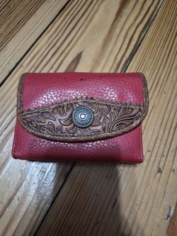 $45. 00 vintage red Indian wallet