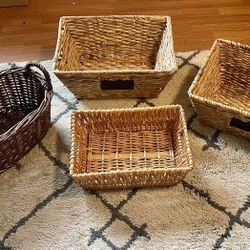 4 Wicker Baskets