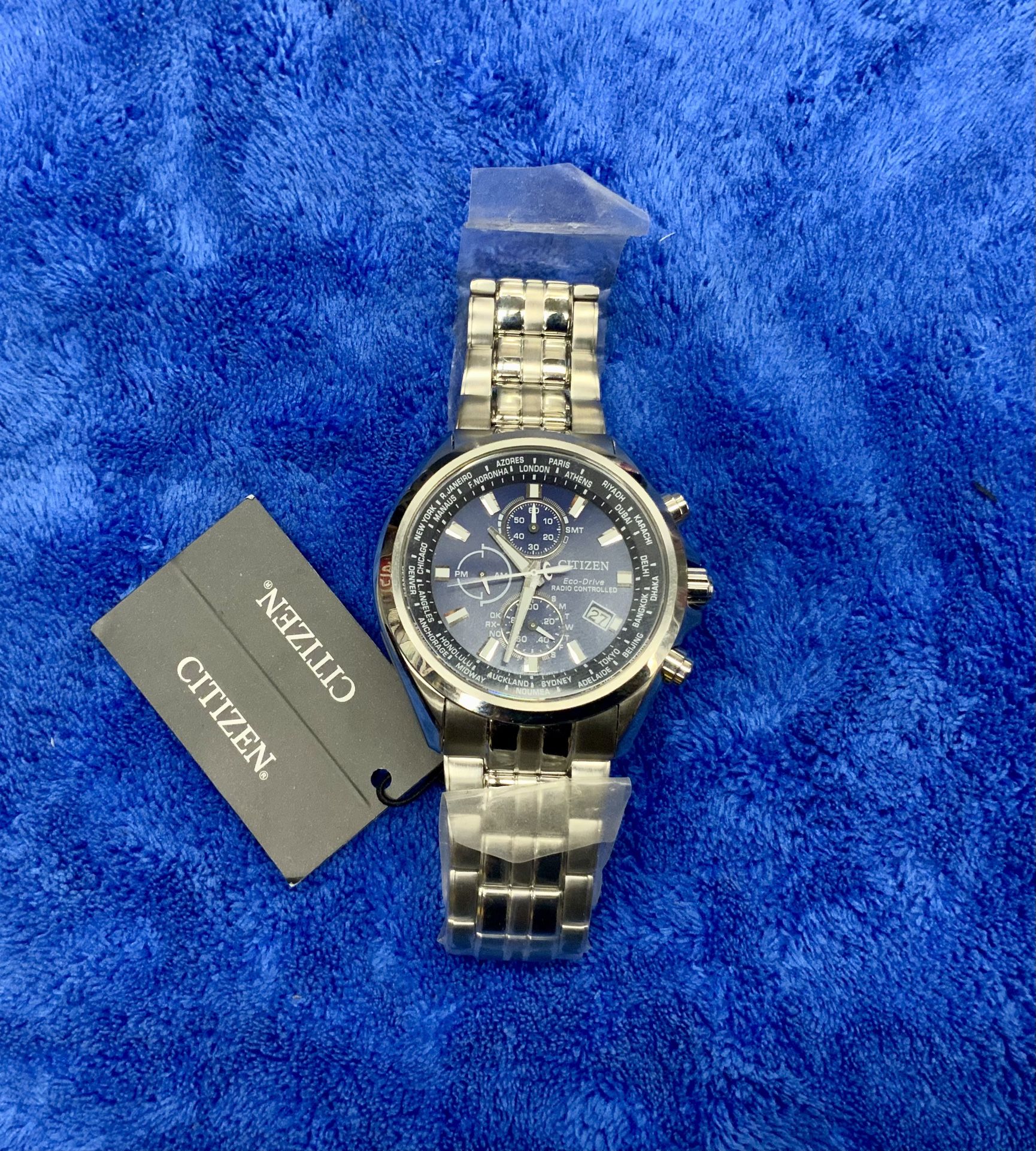 Citizen Eco-drive Radio Controlled Watch Wristwatch AT8200-87L World Time Timepiece Stainless Steel Sapphire Crystal