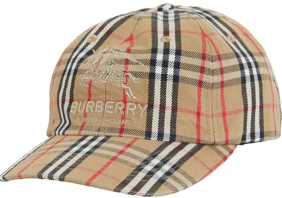 Supreme Burberry 6 Pannel Hat