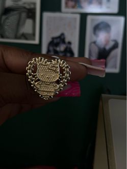 Hello Kitty Gold-Tone Heart Ring