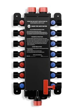 Water Distribution Manifold with Valves