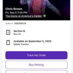 Chris Brown Floor Tickets Sep. 5th