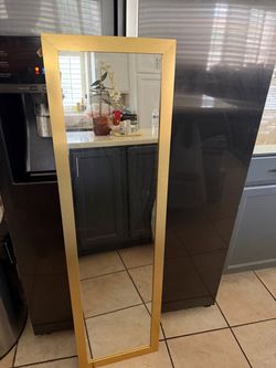 Full Length Mirror with Gold Frame