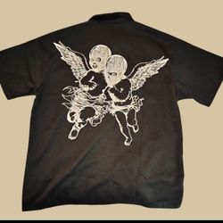 Crooks & Castles "Trouble Makers" Zip-Up Work Shirt Jacket