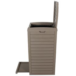 62 Gallon Outdoor Trash Can – Heavy Duty Resin Garbage Bin, Halloween Party