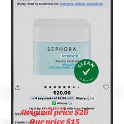 Hydrate/ bounce water jelly  1.69 ounces