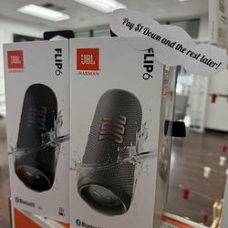 JBL Flip 6 Bluetooth Speaker New - Pay $1 To Take It Home Today and pay the rest later.