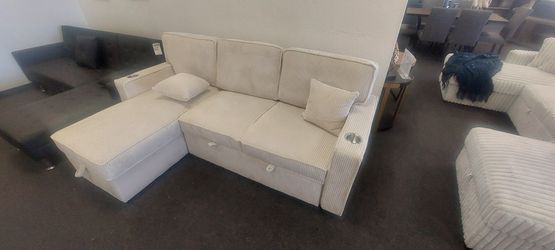 Beige Sleeper Sofa 