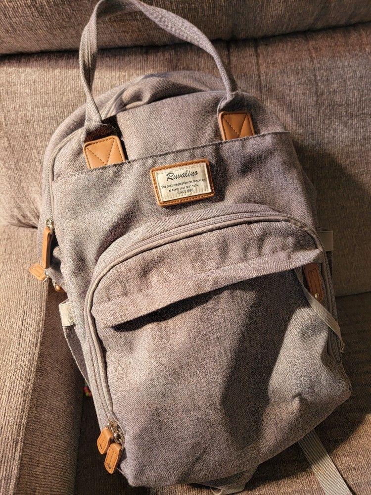 Ruvalino Gray Baby Diaper Bag