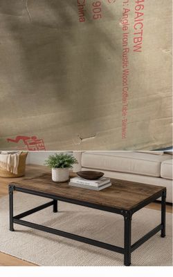 Angle Iron Rustic Wood Coffee Table