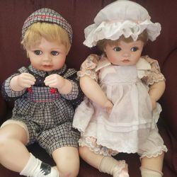 18" Hamilton Collection Porcelain Dolls