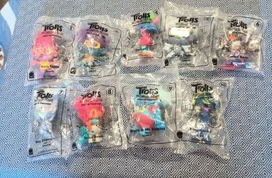 9 New McDonalds World Tour Troll Dolls