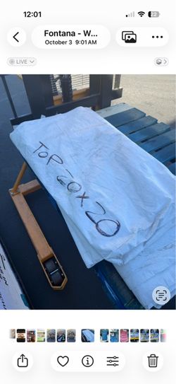 Polyurethane 20 x 20 tarp white