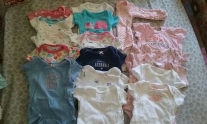 Nb /3 mths 19 pcs all Gerber or carter's brand