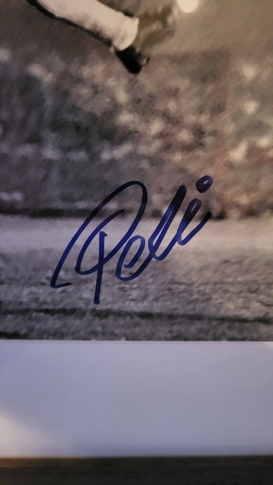 Pele Autographed Framed Photo With COA From  Fanatics