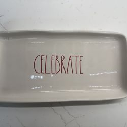 Rae Dunn Celebrate platter 