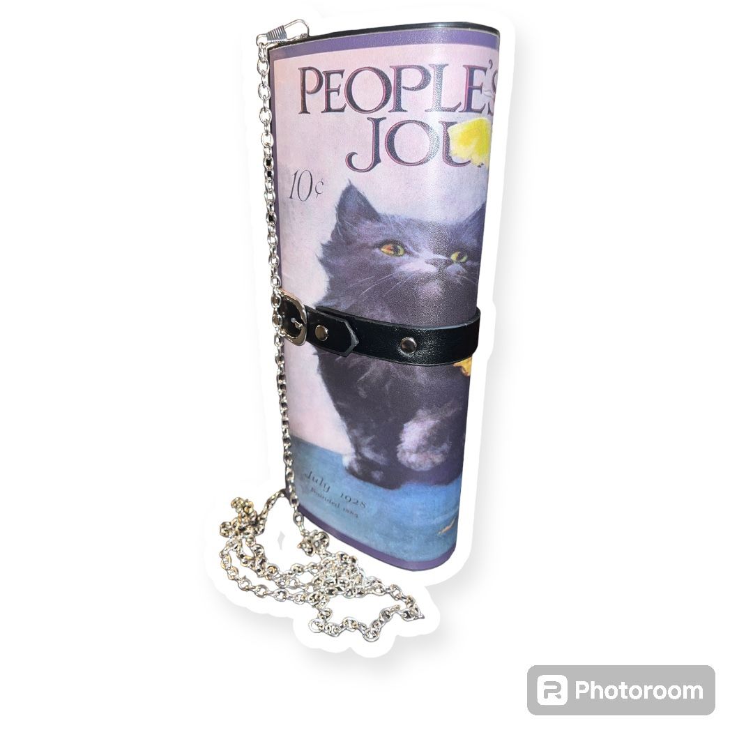 Cat Lady Kitten Magazine Clutch Crossbody Hand Bag Purse Limited Edition