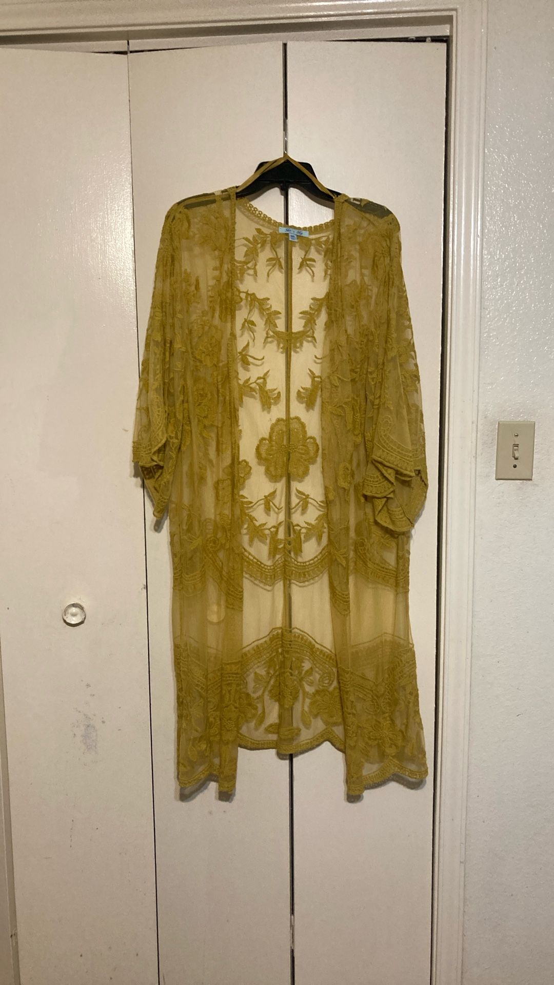 Gold Cardigan Med/ Large Nice