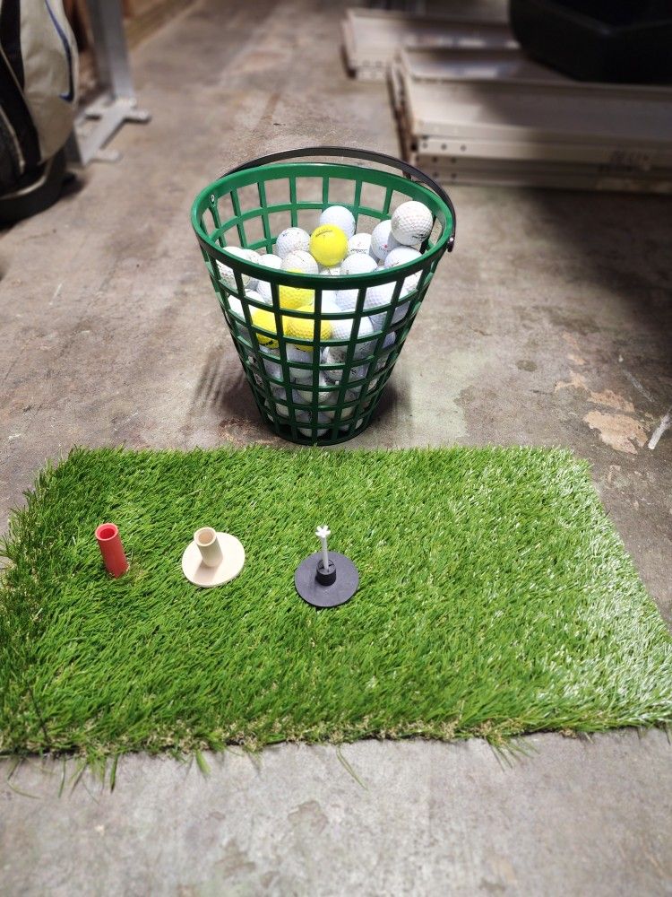Golf Balls And Mat