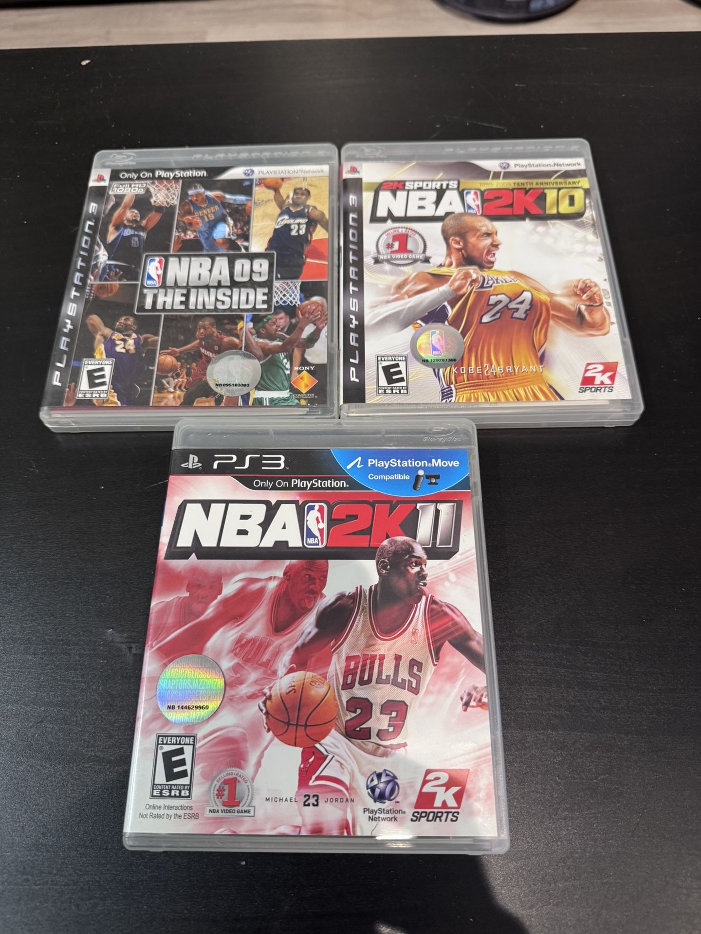 NBA PS3 Game Lot – NBA 09, NBA 2K10, NBA 2K11 (PlayStation 3, Kobe & Jordan Editions)