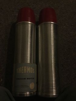 2 vintage thermos bottles vintage vacuum seal