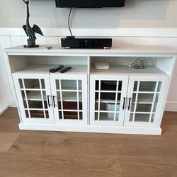 White Media Credenza