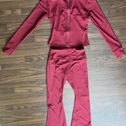 2 Piece Set Jacket & Flared Pants With Pockets 