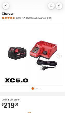 Milwaukee M18 XC5.0 Battery and Charger Kit