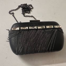 New Gianni Bini Black Silver  Clutch Evening Women Bag .