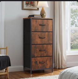 4 drawer fabric dresser with metal frame