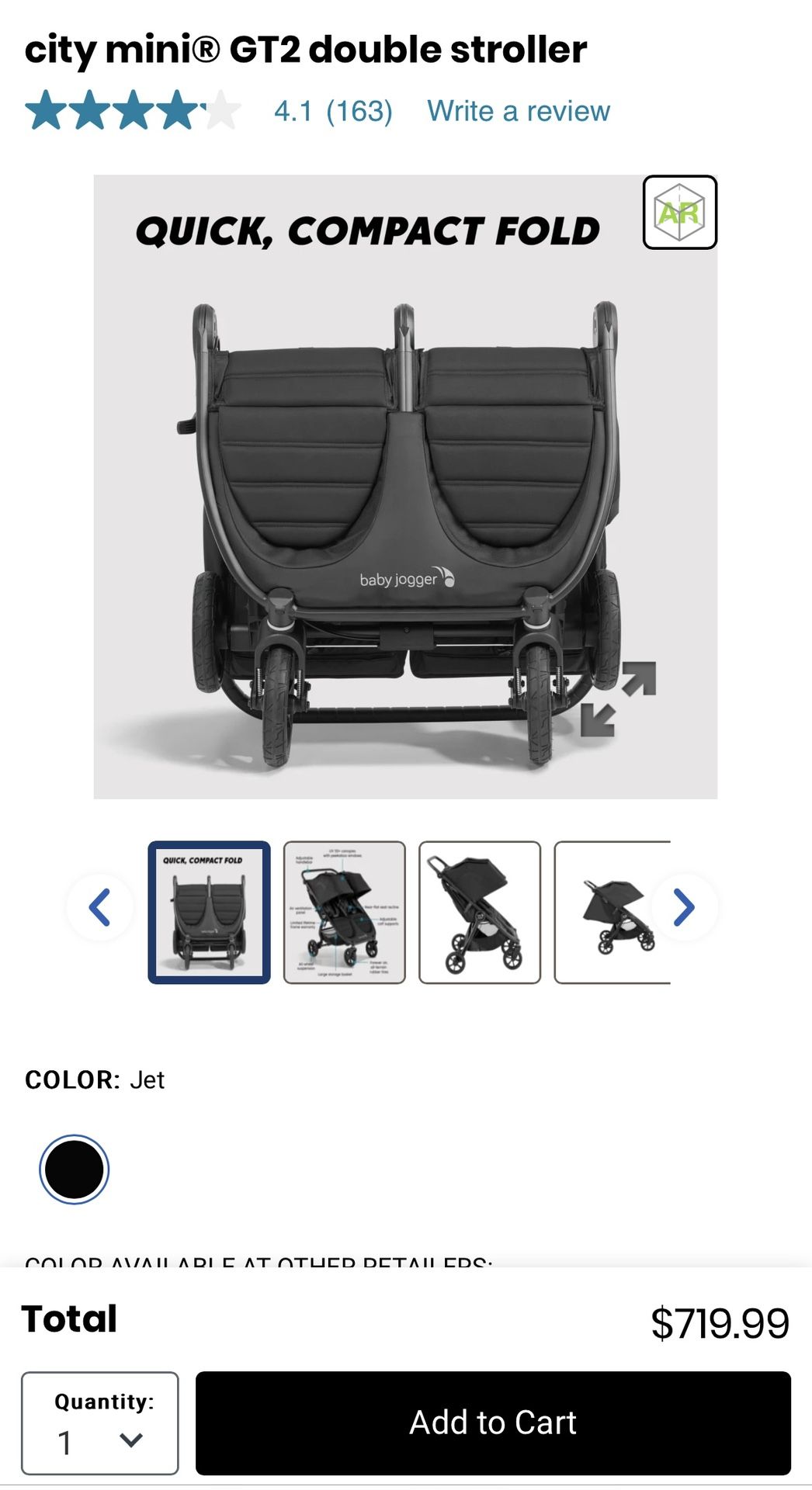 Baby Jogger City Tour 2 Double Stroller