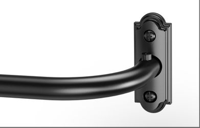 YaFex 32-144" Heavy Duty Wrap Around Curtain Rod - Black