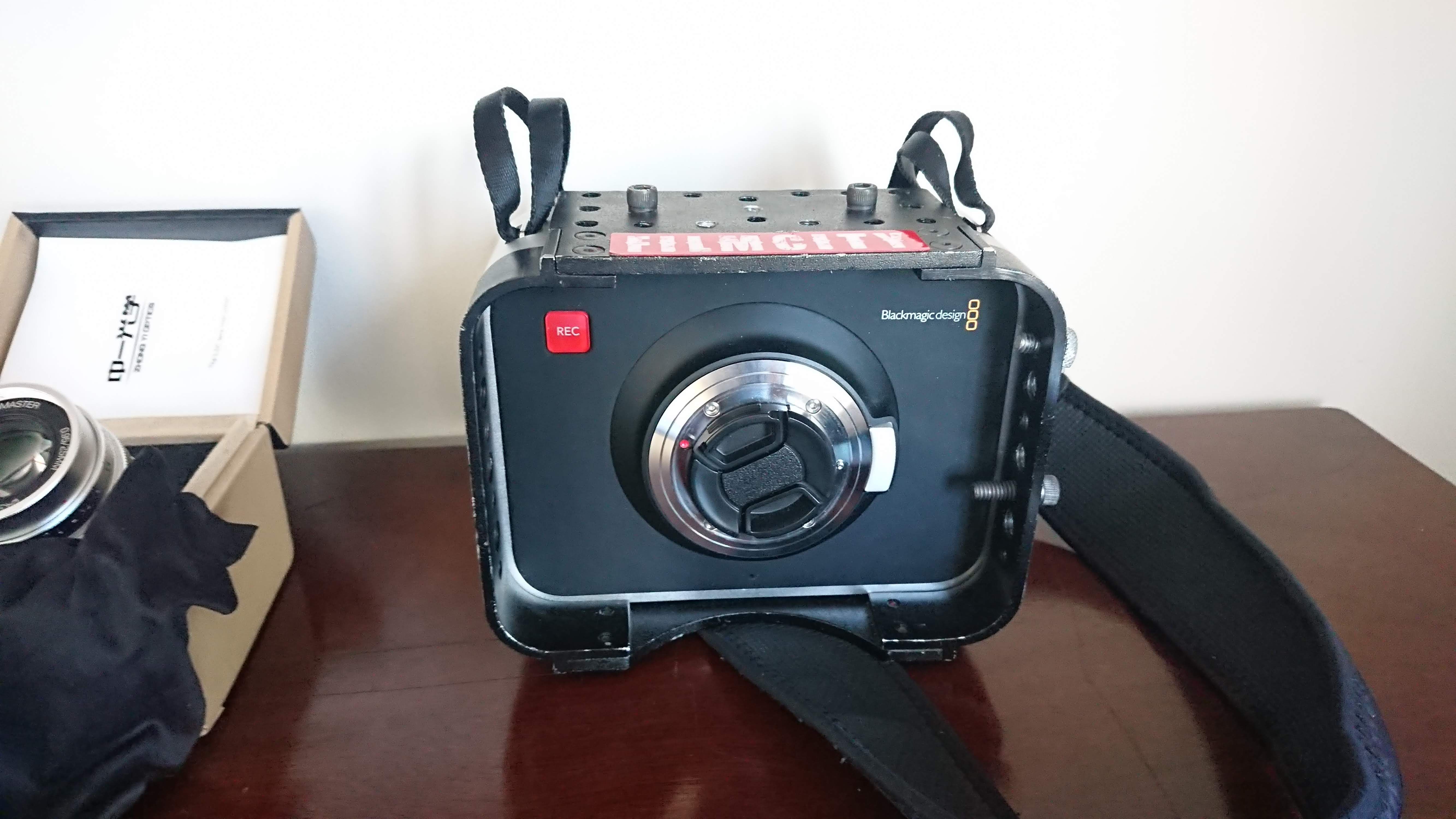 Blackmagic Design Cinema Camera Camcorder With lense + 2 240 GB Memory Cards