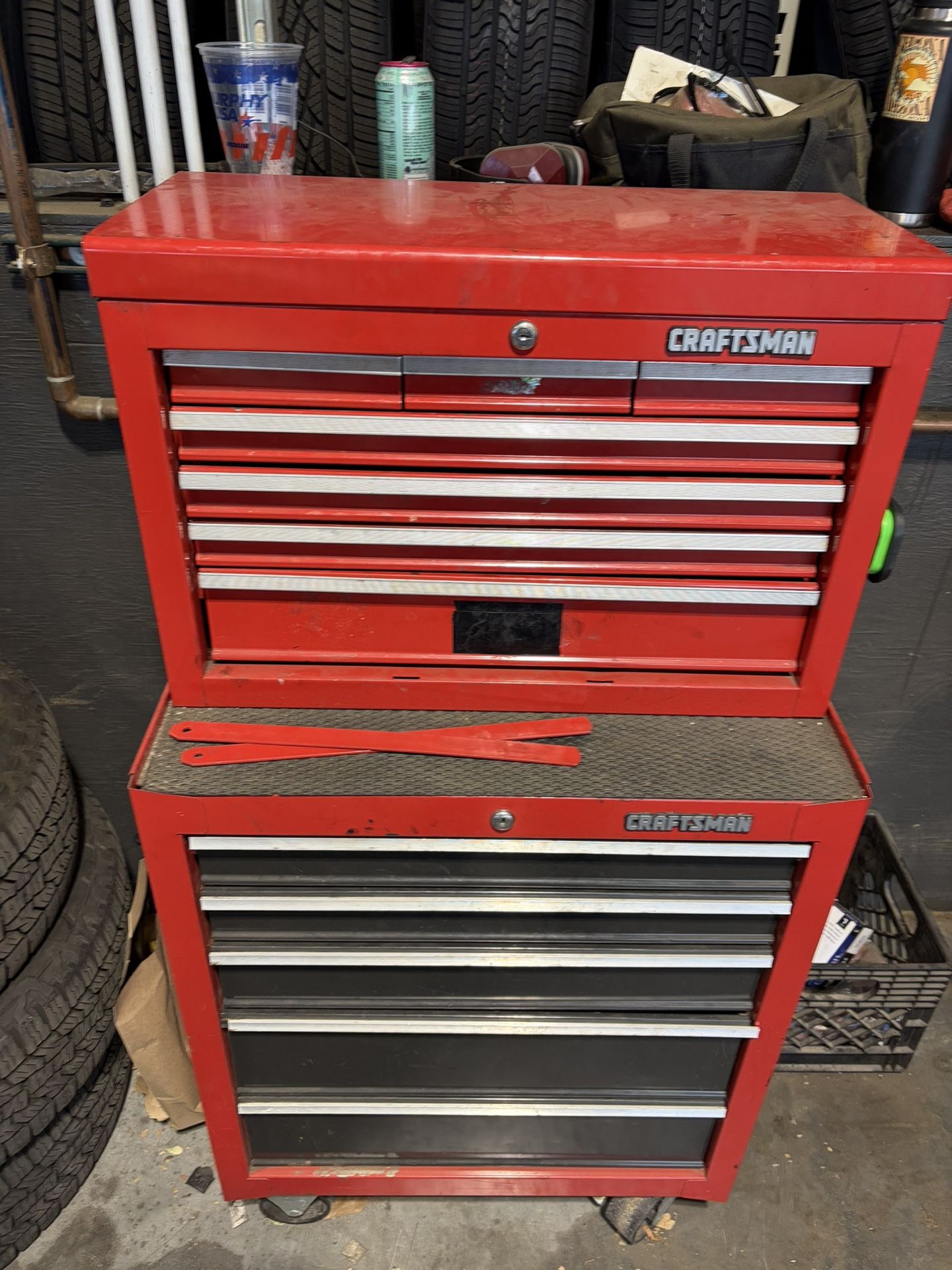 Cherry Red 15 Drawer Craftsman Toolbox 