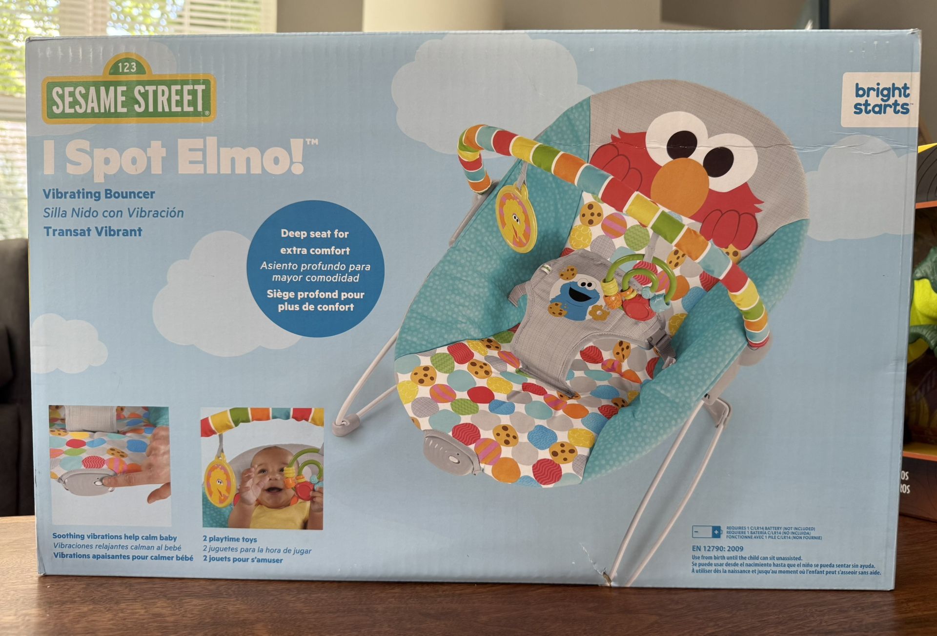 Bright Starts Sesame Street Baby Bouncer Soothing Vibrations Infant Seat