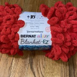 BERNAT ALIZE BLANKET EZ CRIMSON 100% POLYESTER YARN 18 YARDS