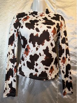 Cow printed SHEIN Shirt