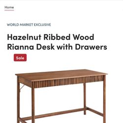 *NEW* World Market Rianna Fluted Wood Desk