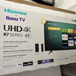 Moving Sale: 43” Hisense Roku Smart TV – 4K UHD – Great Condition