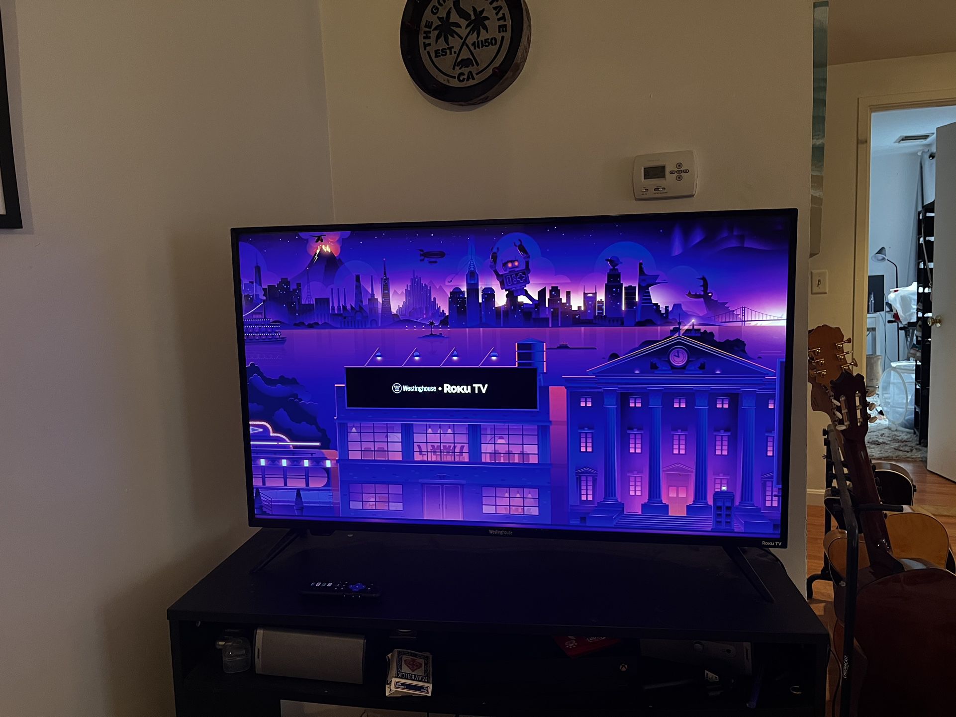 Roku TV + TV Stand (Remote Included)