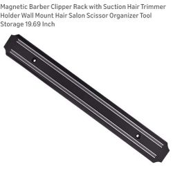 Magnetic Barber Clipper Rack with Suction Hair Trimmer Holder Wall Mount Hair Salon Scissor Organizer Tool Storage 19.69 Inch