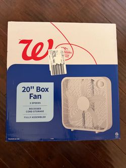 20” box fan 3 speeds