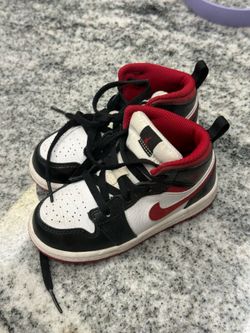 Toddler Nike Jordan 1 White Black Red